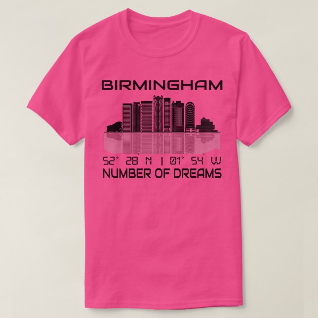 Camiseta El GPS coordina la línea aérea de Birmingham (Diseño del anverso)