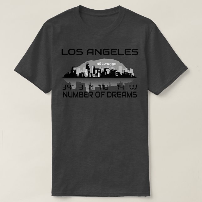 Camiseta El GPS coordina la línea aérea de Los Ángeles Drea (Diseño del anverso)