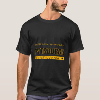 Camiseta El Gps de Pittsburgh coordina el centro de Sl City