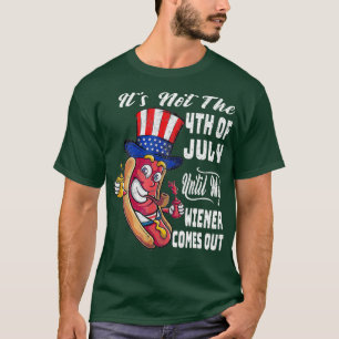 Camiseta El gracioso 4 de julio, un perro caliente salta a 