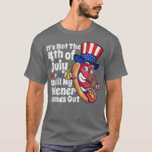 Camiseta El gracioso 4 de julio, un perro caliente salta a 