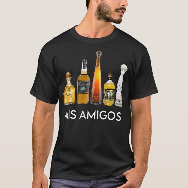 Camiseta El gracioso alcohol sarcástico a la moda: Mis Amig (Anverso)