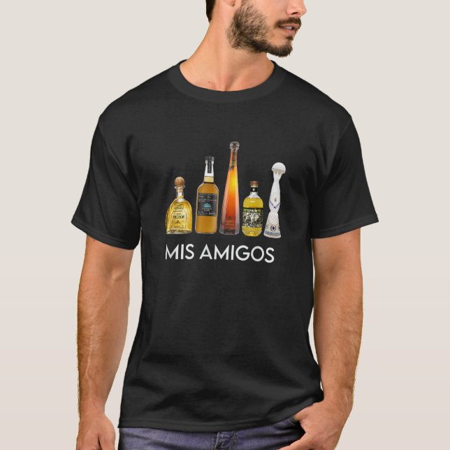 Camiseta El gracioso alcohol sarcástico a la moda: Mis Amig (Anverso)
