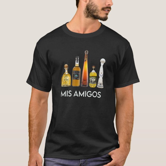 Camiseta El gracioso alcohol sarcástico a la moda: Mis Amig (Anverso)