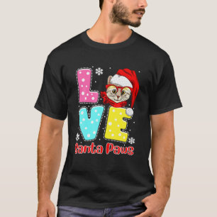Camiseta El gracioso amor de los Navidades de Santa Paws Ca
