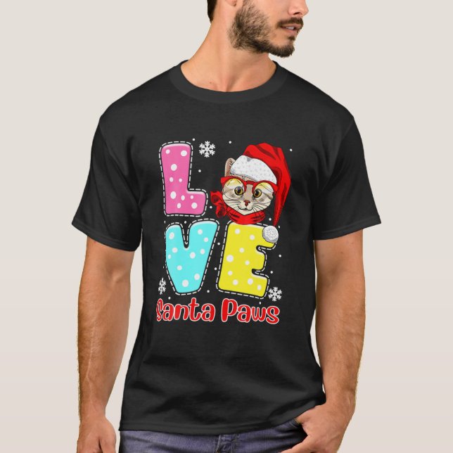 Camiseta El gracioso amor de los Navidades de Santa Paws Ca (Anverso)