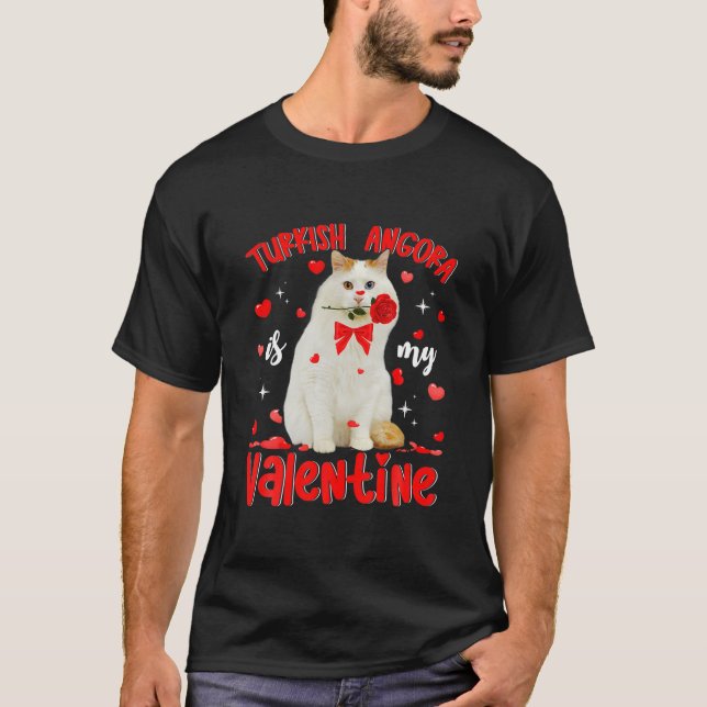 Camiseta El gracioso Angora Turca Es Mi Gato De San Valentí (Anverso)