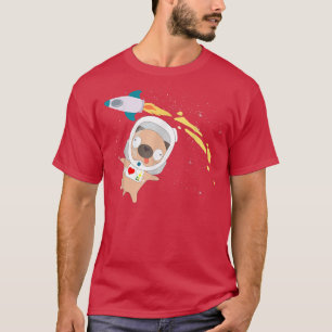 Camiseta El gracioso astronauta de la ciencia Pug me da alg