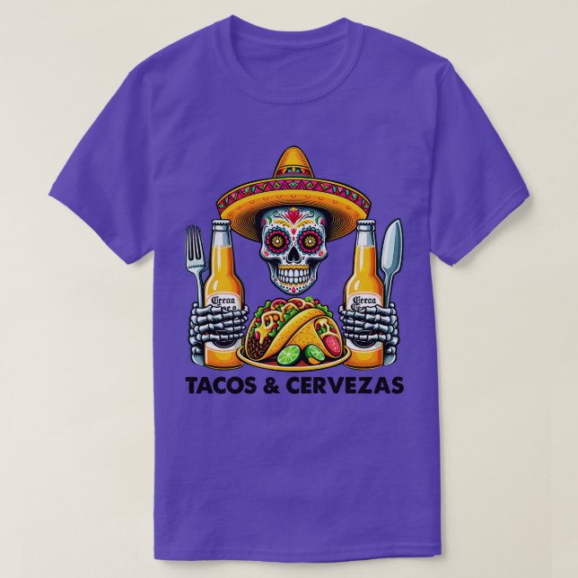 Camiseta El gracioso azucarero mexicano de Tacos (Diseño del anverso)