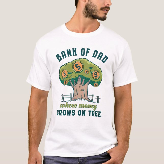 Camiseta El gracioso Banco de Papá del Día del Padre crece  (Anverso)