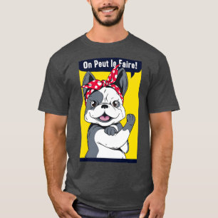 Camiseta El gracioso Bulldog francés Rosie the Riveter