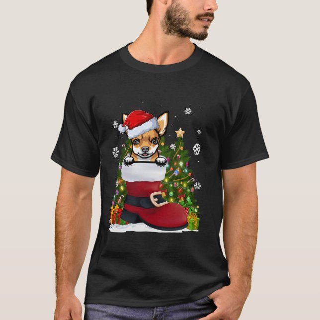 Camiseta El gracioso Chihuahua en la fea cristiandad del za (Anverso)