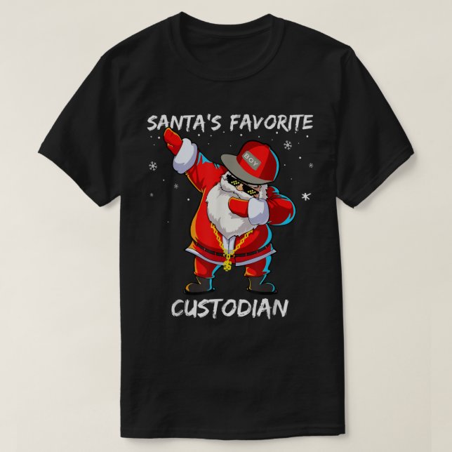 Camiseta El gracioso custodio favorito de Santa Claus Dabbi (Diseño del anverso)