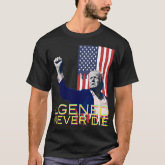 Camiseta El gracioso Donald Trump Nunca Dejará De Luchar Po