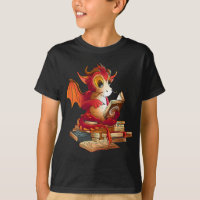 El gracioso dragón rojo leyendo libros dragón bibl