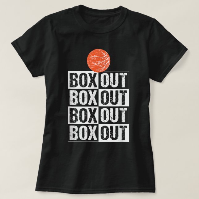Camiseta El gracioso entrenador de baloncesto T Gift Box (Diseño del anverso)