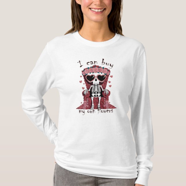 Camiseta El gracioso esqueleto de San Valentín (Anverso)