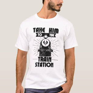 Camiseta El Gracioso Estilo Retro Lo Lleva A La Estación De