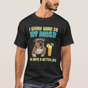 Camiseta El gracioso ganador trabaja duro para Boxer Dog M