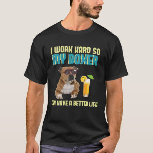 Camiseta El gracioso ganador trabaja duro para Boxer Dog M