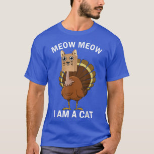Camiseta El gracioso gato de Acción de Gracias turco Meow d