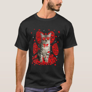 Camiseta El gracioso gato egipcio Mau Cat Valentine Paw Hea