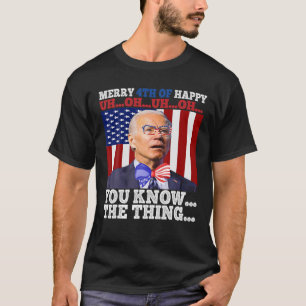 Camiseta El Gracioso Joe Biden Confundió Merry Feliz Gracio