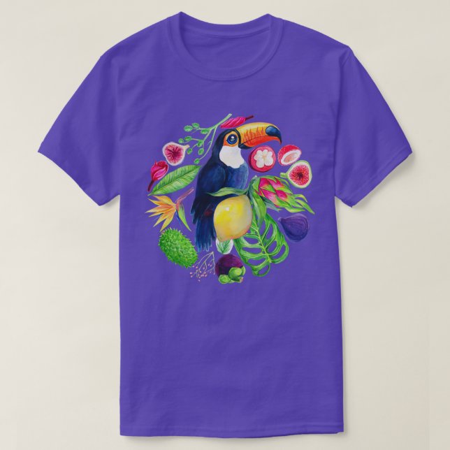 Camiseta El gracioso loro de Cockatoo en el árbol (Diseño del anverso)