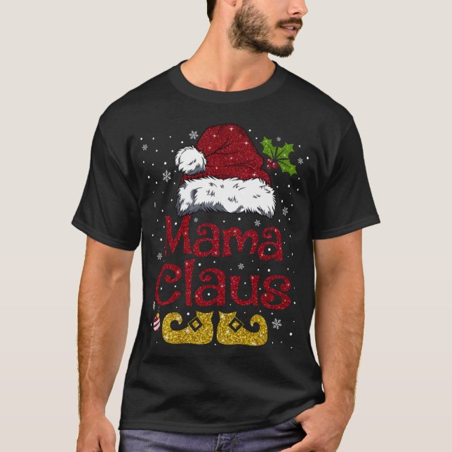 Camiseta El gracioso Mamá Claus coincide con los Navidades  (Anverso)