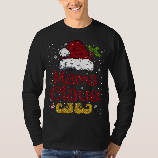 Camiseta El gracioso Mamá Claus coincide con los Navidades  (Anverso)