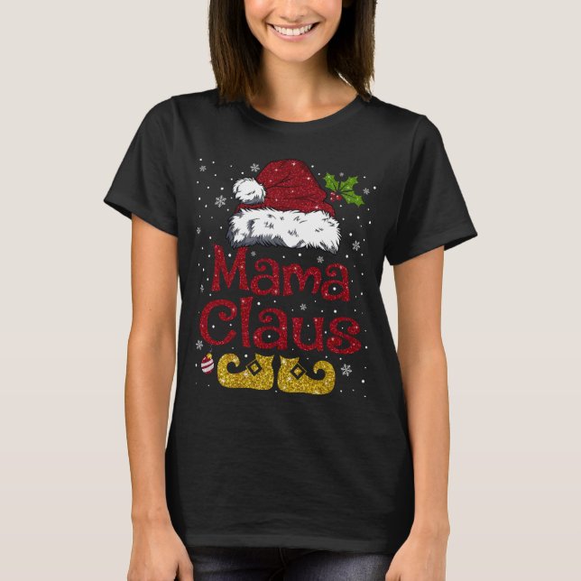 Camiseta El gracioso Mamá Claus coincide con los Navidades  (Anverso)