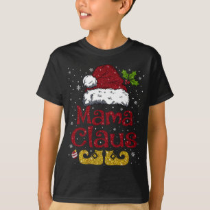 Camiseta El gracioso Mamá Claus coincide con los Navidades 