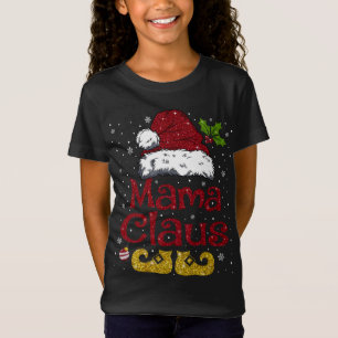 Camiseta El gracioso Mamá Claus coincide con los Navidades 