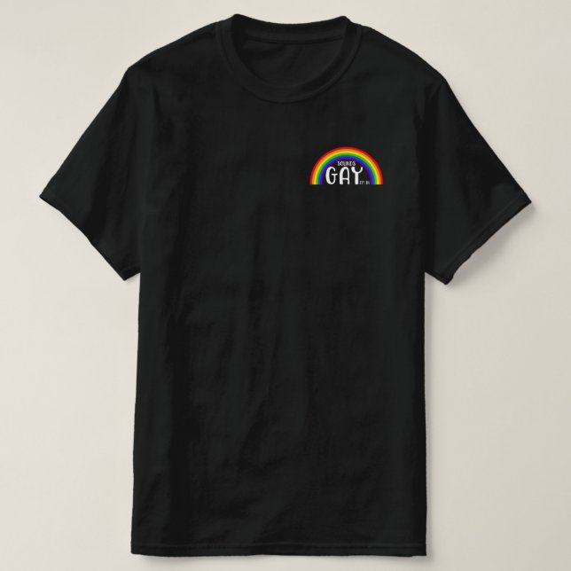 Camiseta El gracioso orgullo gay que el arcoiris me suena g (Diseño del anverso)