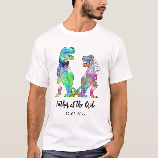 Camiseta El gracioso padre de la novia de los dinosaurios T (Anverso)