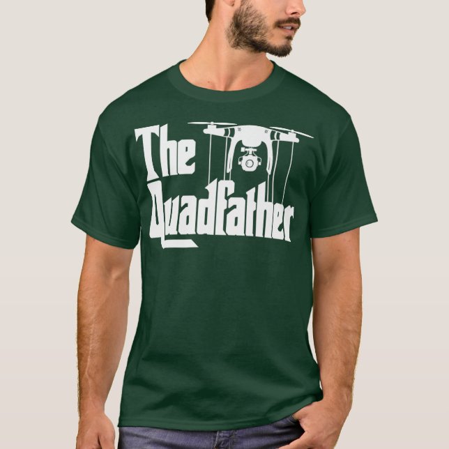 Camiseta El gracioso padre del Quadfather con el avión tele (Anverso)