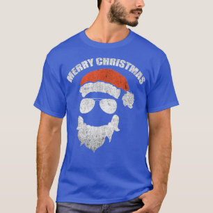 Camiseta El gracioso Papá Noel enfrenta lentes de sol con b