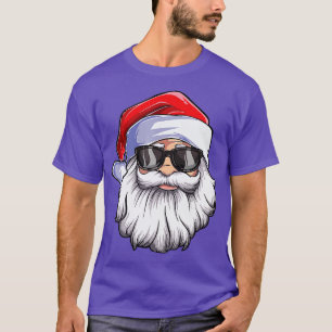 Camiseta El gracioso Papá Noel enfrenta lentes de sol con b