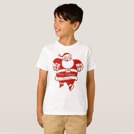 Camiseta El gracioso Papá Noel Navidades Rojo y Blanco