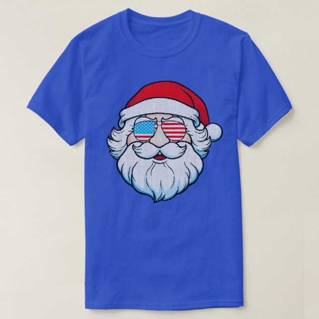 Camiseta El gracioso Papá Noel se enfrenta a lentes de sol  (Diseño del anverso)
