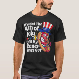 Camiseta El gracioso perro caliente del 4 de julio sale hum