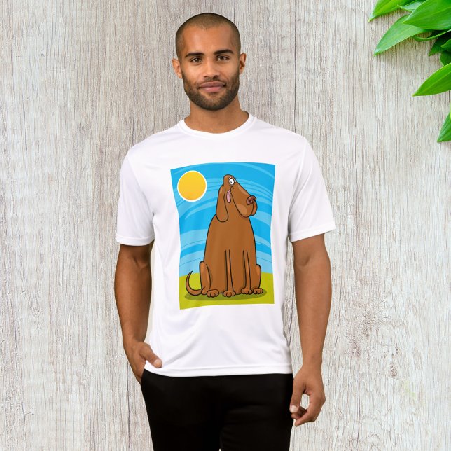 Camiseta El gracioso Perro Marrón sentado al sol (Subido por el creador)