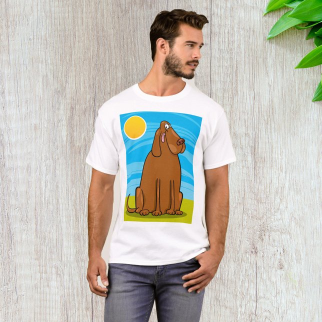 Camiseta El gracioso Perro Marrón sentado al sol (Subido por el creador)
