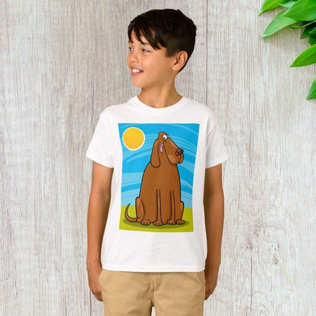 Camiseta El gracioso Perro Marrón sentado al sol (Subido por el creador)