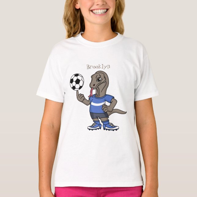 Camiseta El gracioso personalizado de fútbol del dragón Kom (Anverso)