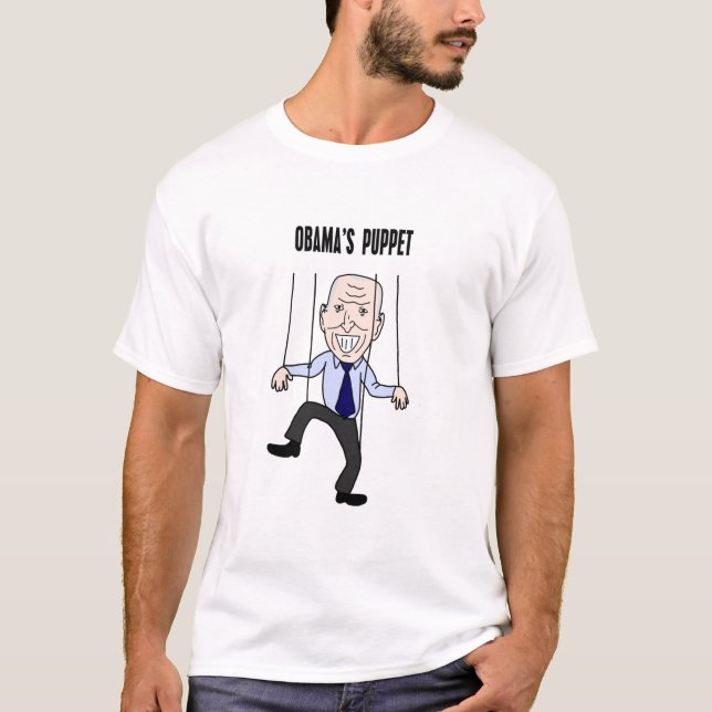 Camiseta El gracioso Personalizado de la marioneta de Obama (Anverso)