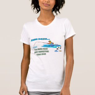 Camiseta El gracioso pez gordo que pesca camisas es más int