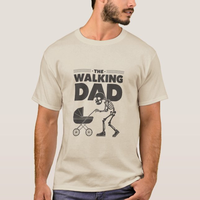 Camiseta El gracioso regalo de esqueleto de Walking Dad al  (Anverso)