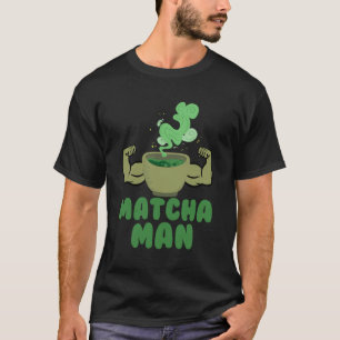 Camiseta El gracioso regalo de Matcha Man Té verde deja el