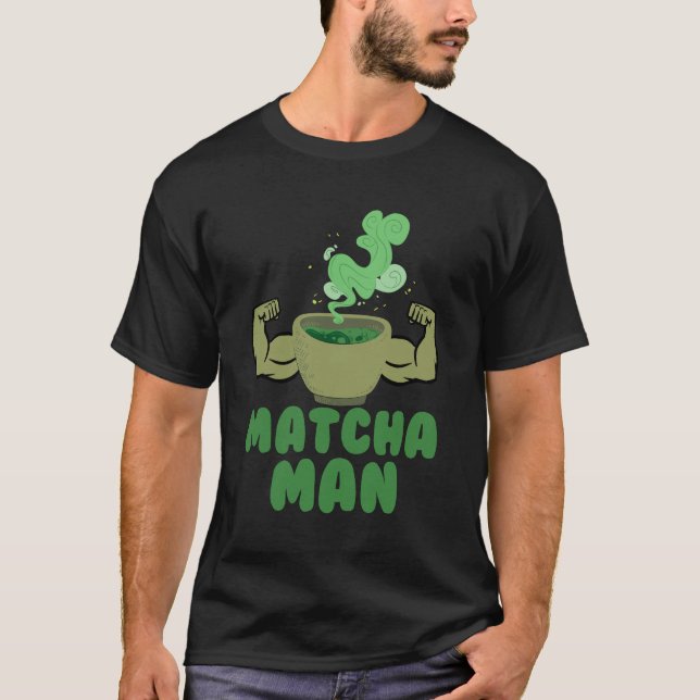 Camiseta El gracioso regalo de Matcha Man Té verde deja el  (Anverso)